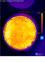 IR image of a hot coffee top surface